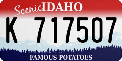 ID license plate K717507