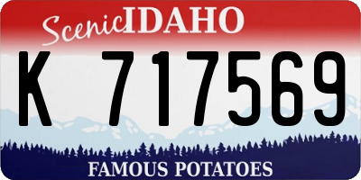 ID license plate K717569