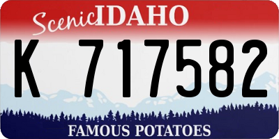 ID license plate K717582
