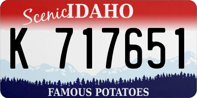 ID license plate K717651
