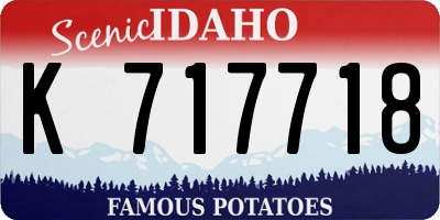 ID license plate K717718