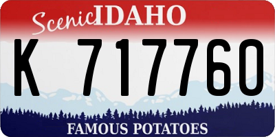 ID license plate K717760