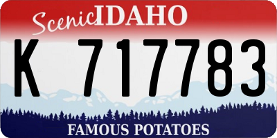 ID license plate K717783