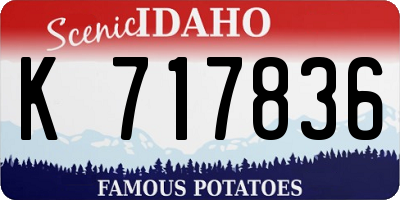 ID license plate K717836
