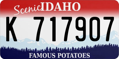 ID license plate K717907