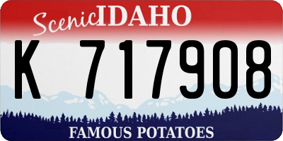 ID license plate K717908