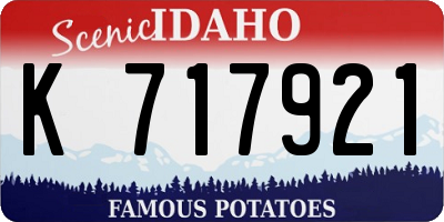 ID license plate K717921