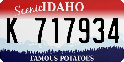 ID license plate K717934