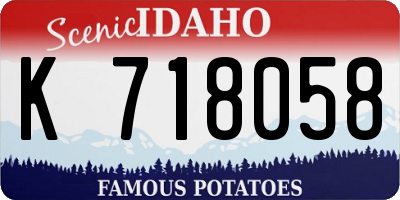 ID license plate K718058