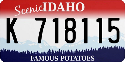 ID license plate K718115