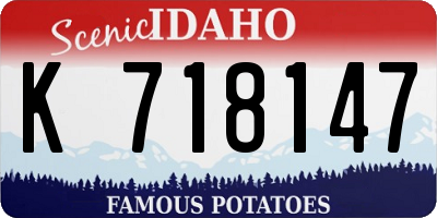 ID license plate K718147