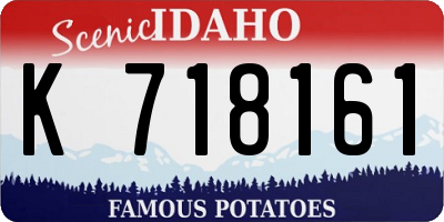 ID license plate K718161