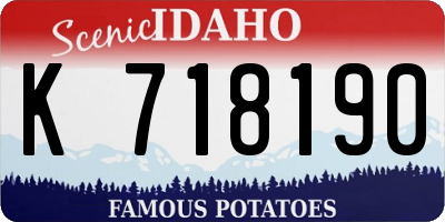 ID license plate K718190