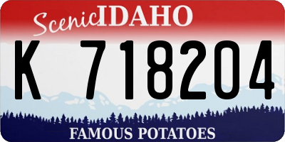 ID license plate K718204