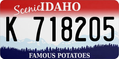 ID license plate K718205