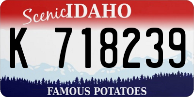 ID license plate K718239