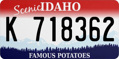 ID license plate K718362