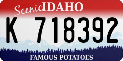 ID license plate K718392