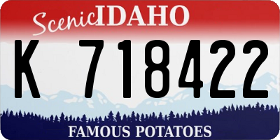 ID license plate K718422