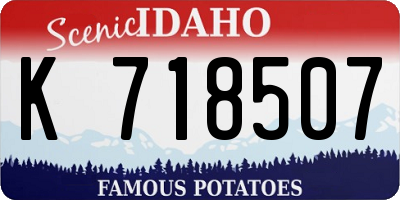 ID license plate K718507