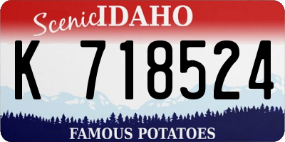 ID license plate K718524