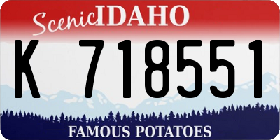 ID license plate K718551