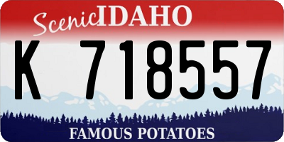 ID license plate K718557
