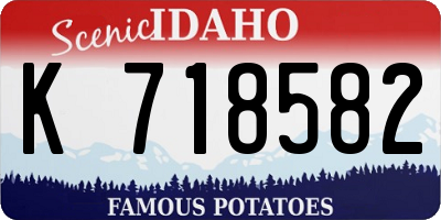 ID license plate K718582