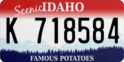 ID license plate K718584