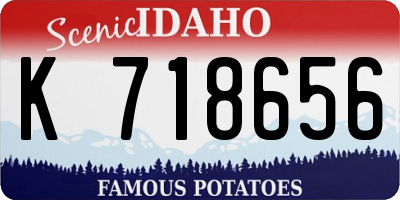 ID license plate K718656
