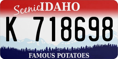 ID license plate K718698