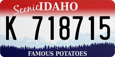 ID license plate K718715