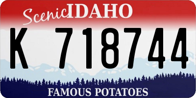 ID license plate K718744