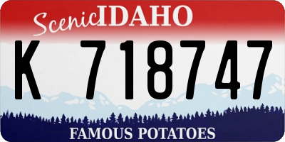 ID license plate K718747