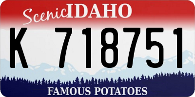 ID license plate K718751