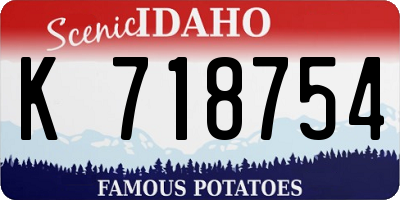 ID license plate K718754