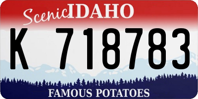 ID license plate K718783