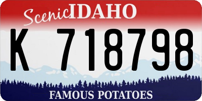 ID license plate K718798