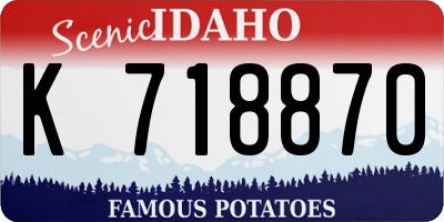 ID license plate K718870