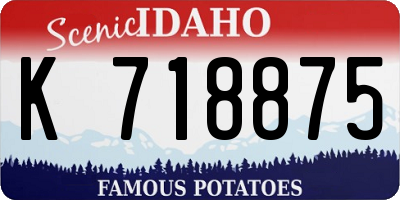ID license plate K718875