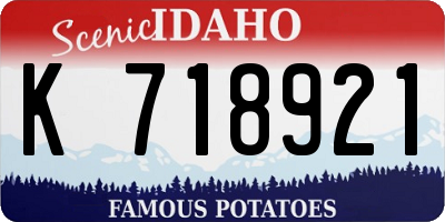 ID license plate K718921