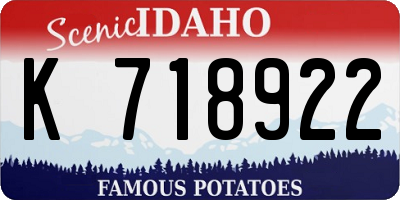 ID license plate K718922