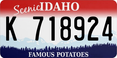 ID license plate K718924