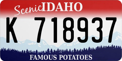 ID license plate K718937