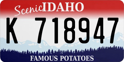 ID license plate K718947