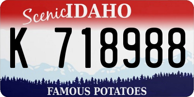 ID license plate K718988