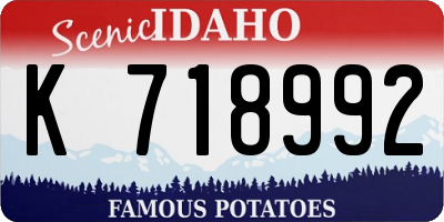 ID license plate K718992