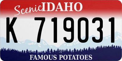 ID license plate K719031