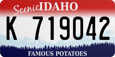 ID license plate K719042