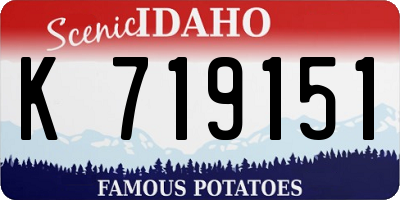 ID license plate K719151